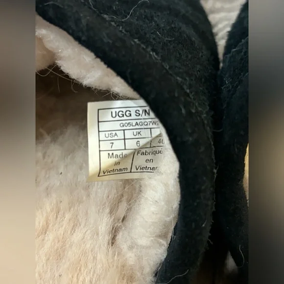 UGG Mens Scuff Slippers Black sz 7 - Picture 4 of 7